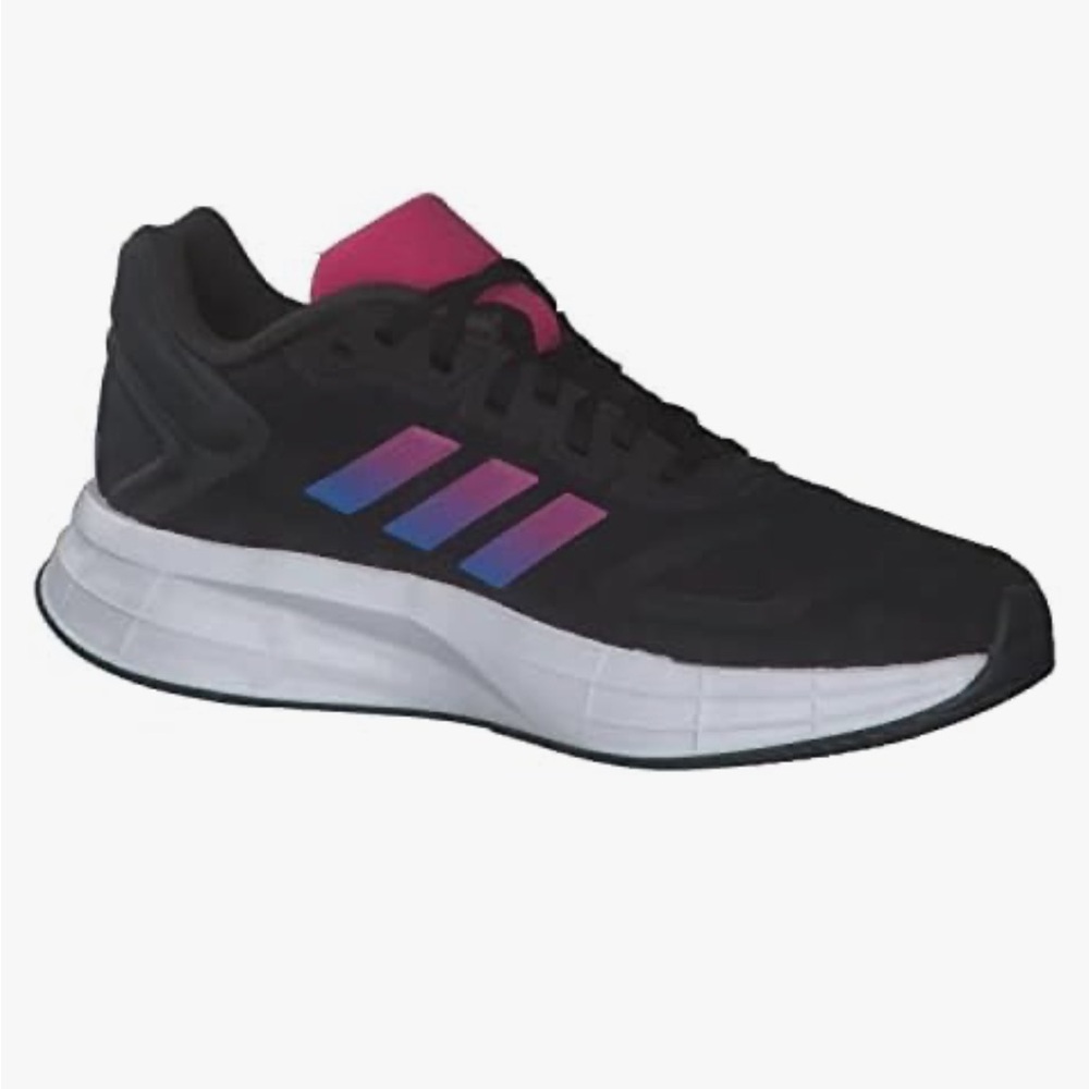 Adidas Duramo 10 Women’s Running Shoe Blk/Pink/Blue Size 10.